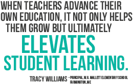 When teachers advance their own education, it not only helps them grow but ultimately elevates student learning.